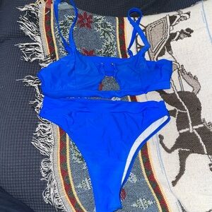 Blue bikini